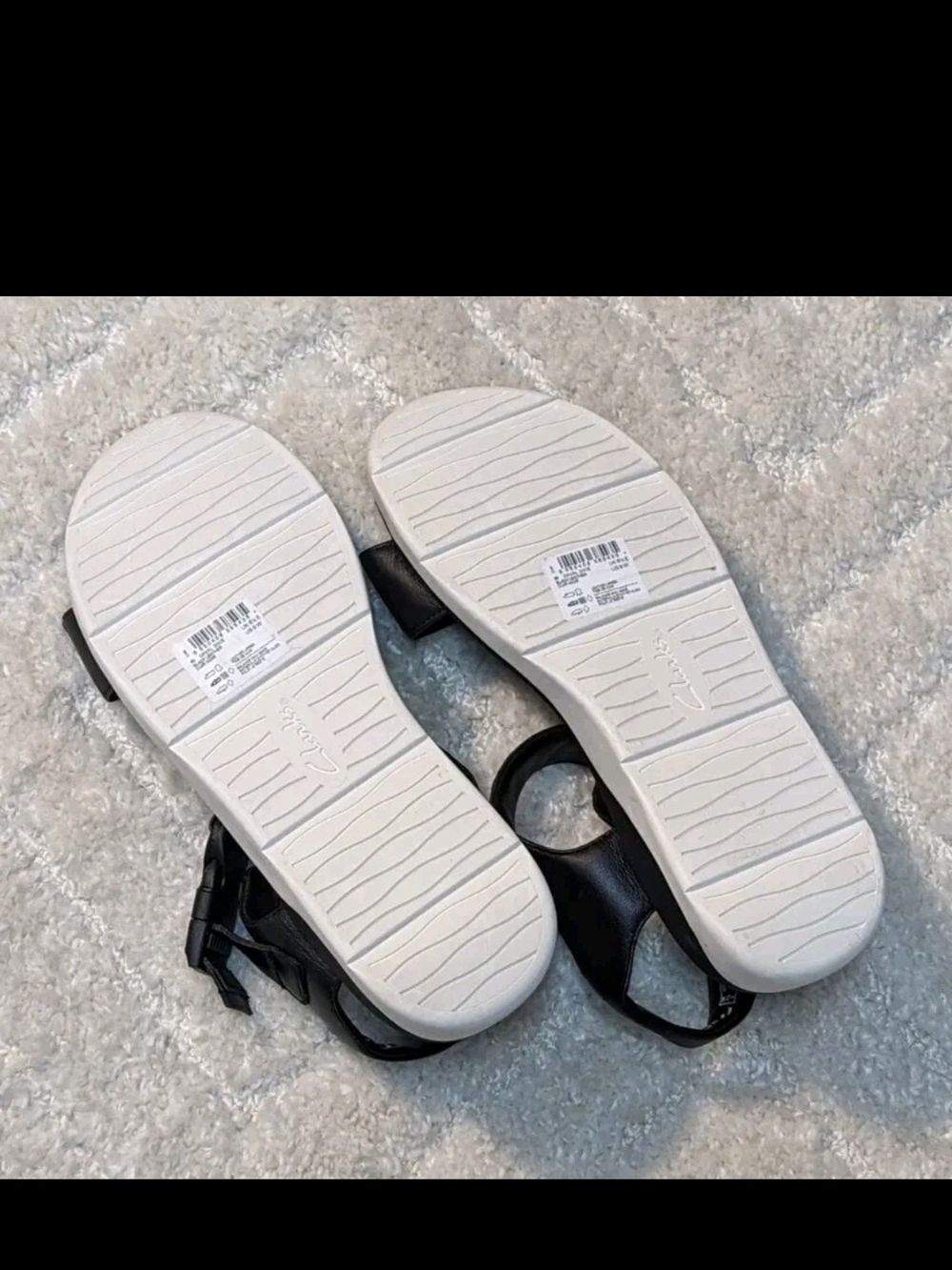 Clarks Artisan Caval Dixie Black Open-Toe Comfort Sandals, 9W - Picture 5 of 7